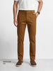 Men's Brown Regular Fit Solid Casual Chinos