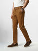 Men's Brown Regular Fit Solid Casual Chinos