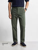 Men's Green Regular Fit Solid Casual Chinos