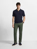 Men's Green Regular Fit Solid Casual Chinos