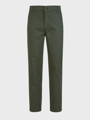Men's Green Regular Fit Solid Casual Chinos