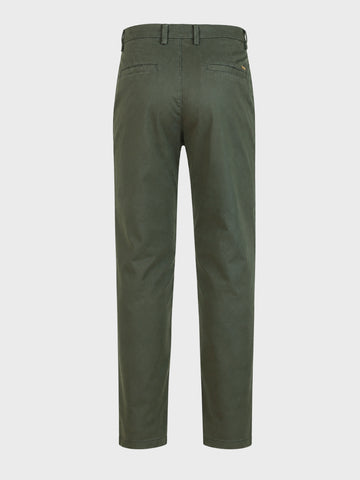 Men's Green Regular Fit Solid Casual Chinos