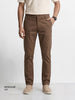 Men's Brown Regular Fit Solid Casual Chinos