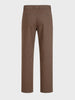 Men's Brown Regular Fit Solid Casual Chinos