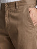 Men's Khaki Regular Fit Solid Casual Chinos