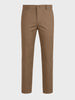 Men's Khaki Regular Fit Solid Casual Chinos