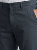 Men's Grey Regular Fit Solid Casual Chinos
