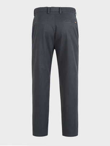 Men's Grey Regular Fit Solid Casual Chinos