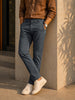 Men's Grey Regular Fit Solid Casual Chinos