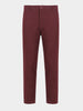 Men's Maroon Regular Fit Solid Casual Chinos