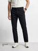 Men's Black Regular Fit Solid Casual Chinos