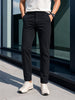 Men's Black Regular Fit Solid Casual Chinos