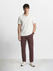 Men's Brown Regular Fit Solid Casual Chinos