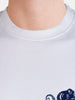 Men's White Relaxed Fit Graphic Printed Casual T-Shirts
