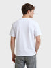 Men's White Relaxed Fit Graphic Printed Casual T-Shirts