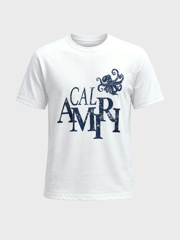 Men's White Relaxed Fit Graphic Printed Casual T-Shirts
