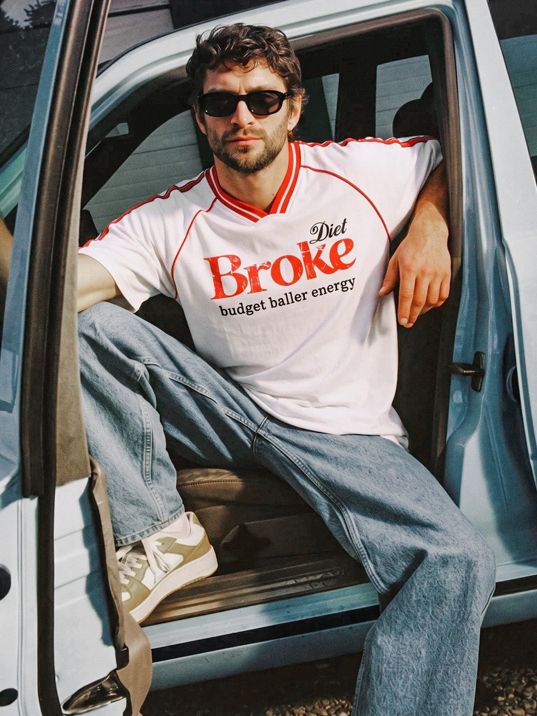 Men's White Relaxed Fit Graphic Printed Casual T-Shirt