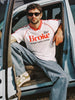 Men's White Relaxed Fit Printed Casual T-Shirt