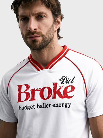 Men's White Relaxed Fit Printed Casual T-Shirt