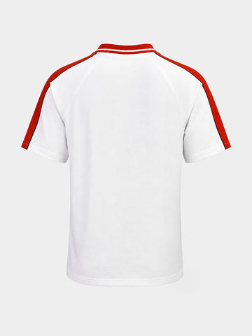 Men's White Relaxed Fit Printed Casual T-Shirt