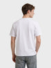 Men's White Relaxed Fit Graphic Printed Casual T-Shirts