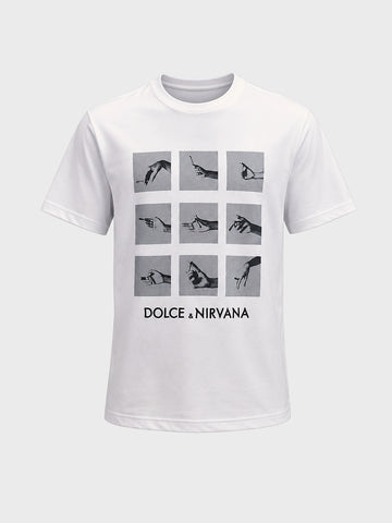 Men's White Relaxed Fit Graphic Printed Casual T-Shirts