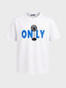 Men's White Relaxed Fit Graphic Printed Casual T-Shirt