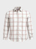 Men's Khaki Regular Fit Checkered Casual Shirt