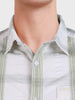 Men's Green Regular Fit Checkered Casual Shirt