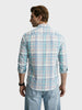 Men's Rust Slim Fit Checkered Casual Shirt