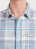 Men's Rust Slim Fit Checkered Casual Shirt