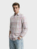Men's Green Slim Fit Checkered Casual Shirt
