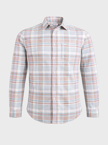 Men's Green Slim Fit Checkered Casual Shirt