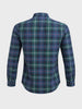 Men's Teal Slim Fit Checkered Casual Shirt