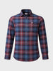 Men's Brown Slim Fit Checkered Casual Shirt