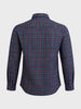 Men's Navy Blue Slim Fit Checkered Casual Shirt