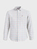 Men's Cream Slim Fit Checkered Casual Shirt