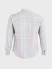 Men's Cream Slim Fit Checkered Casual Shirt