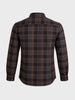 Men's Khaki Slim Fit Checkered Casual Shirt