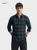 Men's Green Slim Fit Checkered Casual Shirt