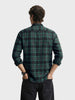 Men's Green Slim Fit Checkered Casual Shirt