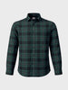 Men's Green Slim Fit Checkered Casual Shirt