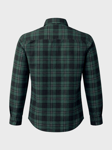 Men's Green Slim Fit Checkered Casual Shirt