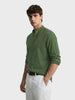 Men's Green Regular Fit Solid Casual Shirt