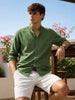 Men's Green Regular Fit Solid Casual Shirt