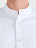 Men's White Regular Fit Solid Casual Shirt