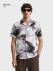 Men's Brown Relaxed Fit Printed Casual Shirt