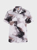 Men's Brown Relaxed Fit Printed Casual Shirt