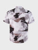 Men's Brown Relaxed Fit Printed Casual Shirt