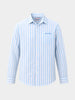 Men's Blue Regular Fit Embroidered Casual Shirt